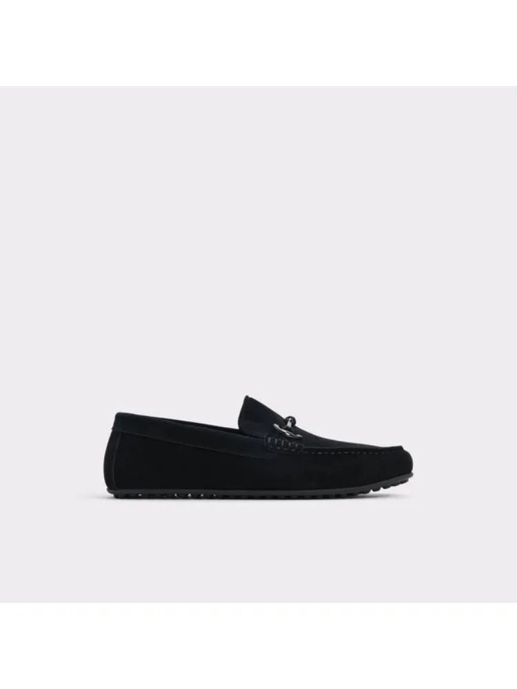 Black Retro Falt Bottom Leather Shoes