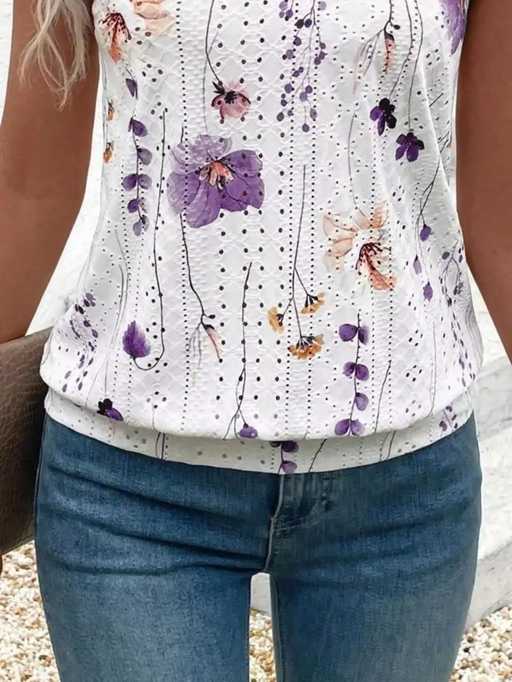 Floral Print V Neck Cami
