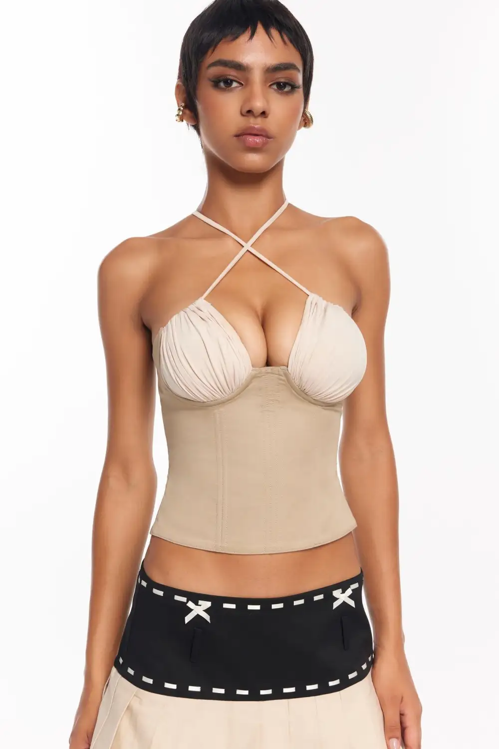 Maddie Corset Top - Beige