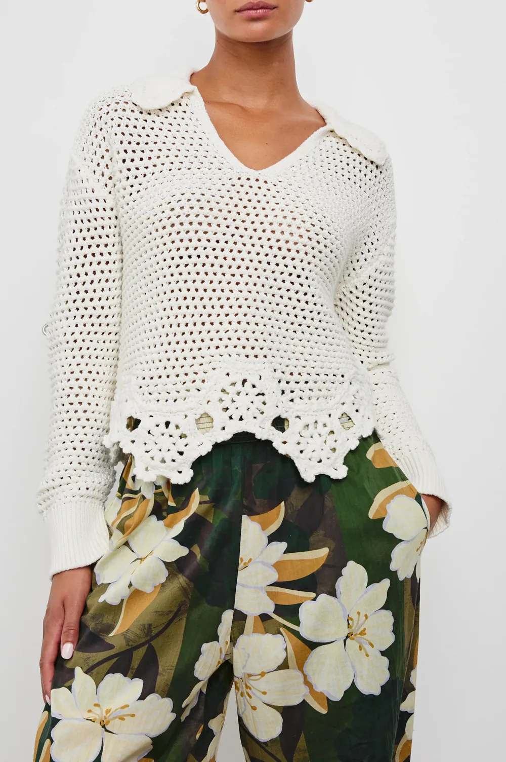 Wave Pattern Ladies' Casual Sweater