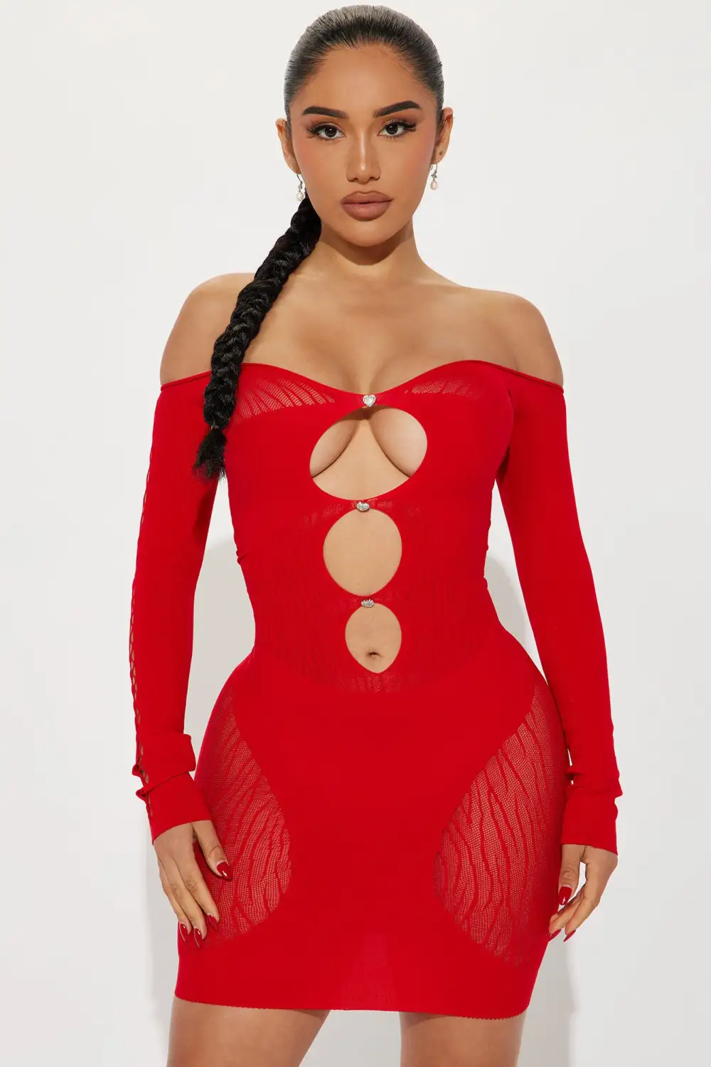 Alexis Seamless Mini Dress - Red