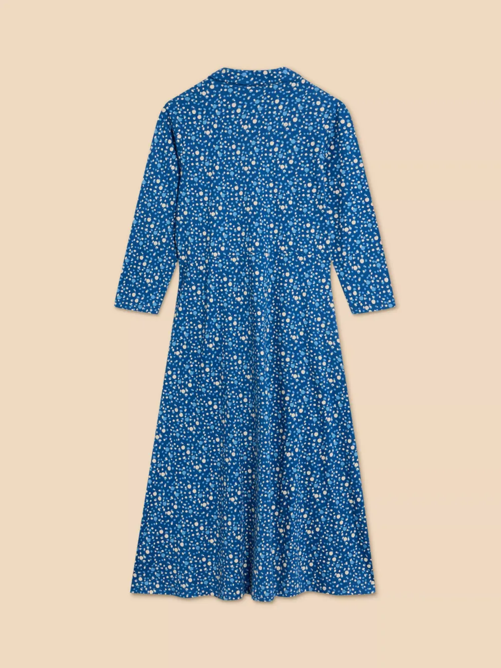 Apple Print Midi Jersey Shirt Dress