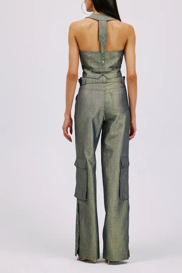 V-Neck Vest-Gold