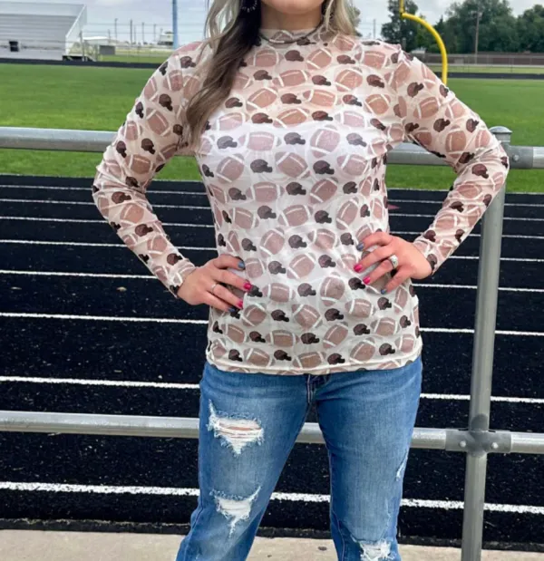 Football Helmet Mesh Top