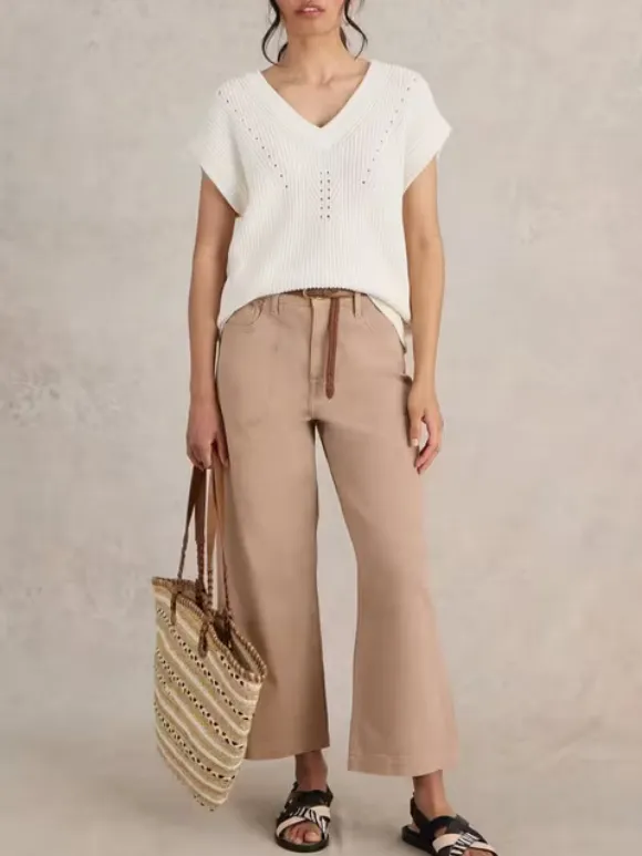 Cropped Wide Leg Jean