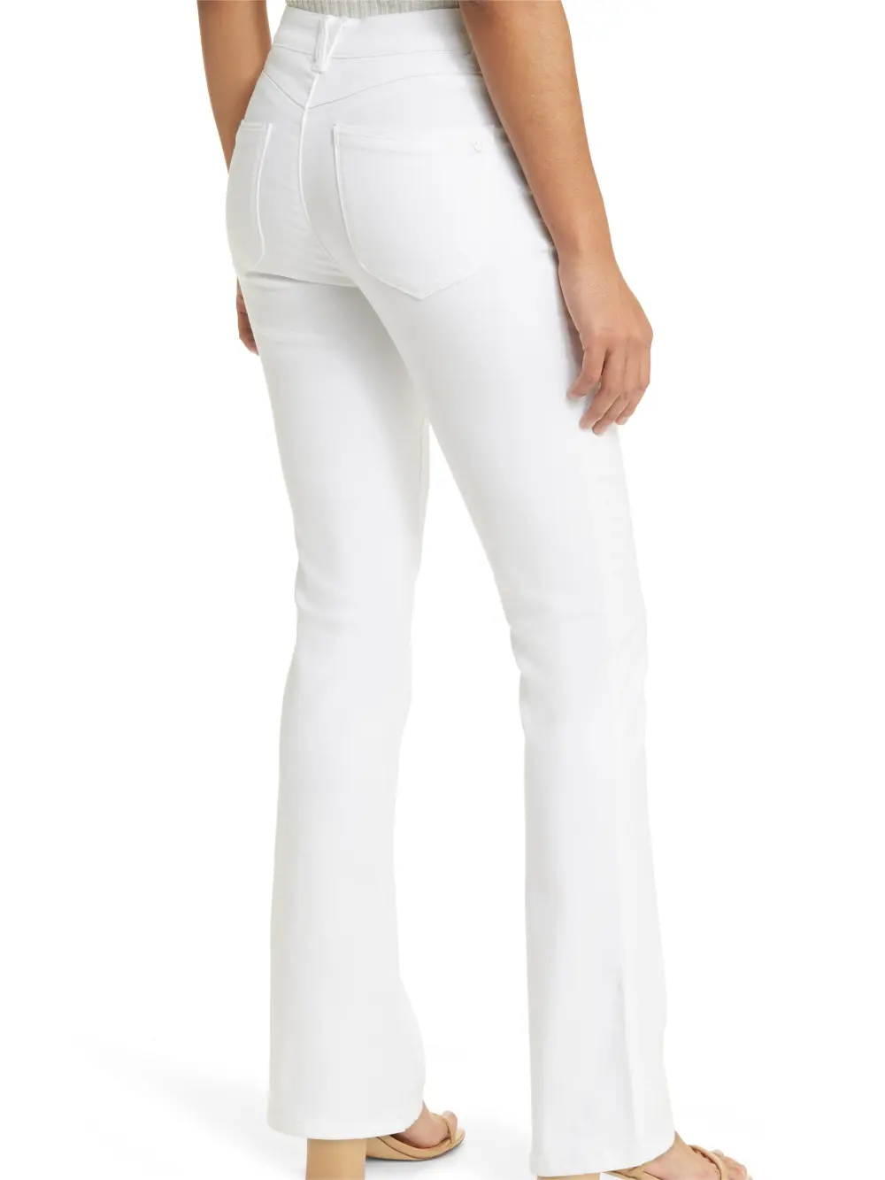 Faux Leather Trim Ponte Knit Pants
