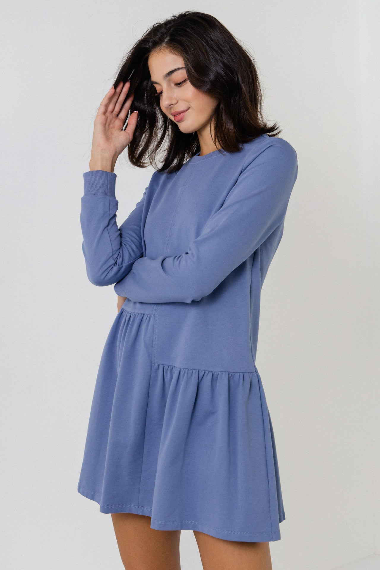 Knit Unbalanced Seam Dress