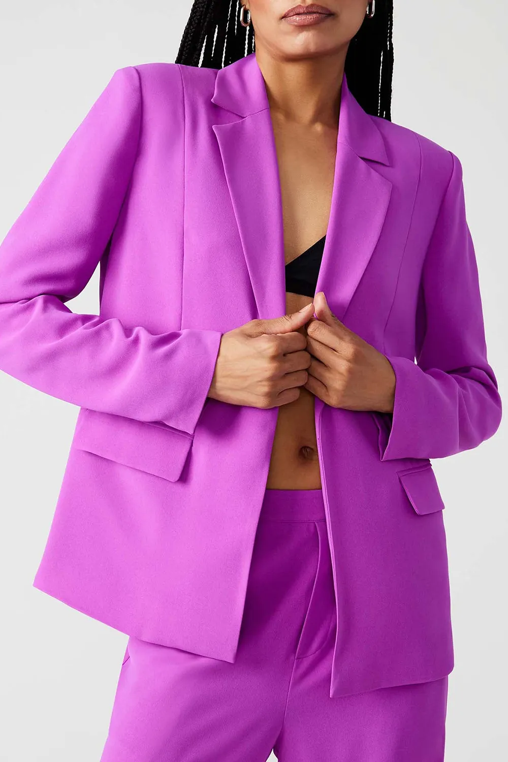 LAPEL BLAZER HOT PINK