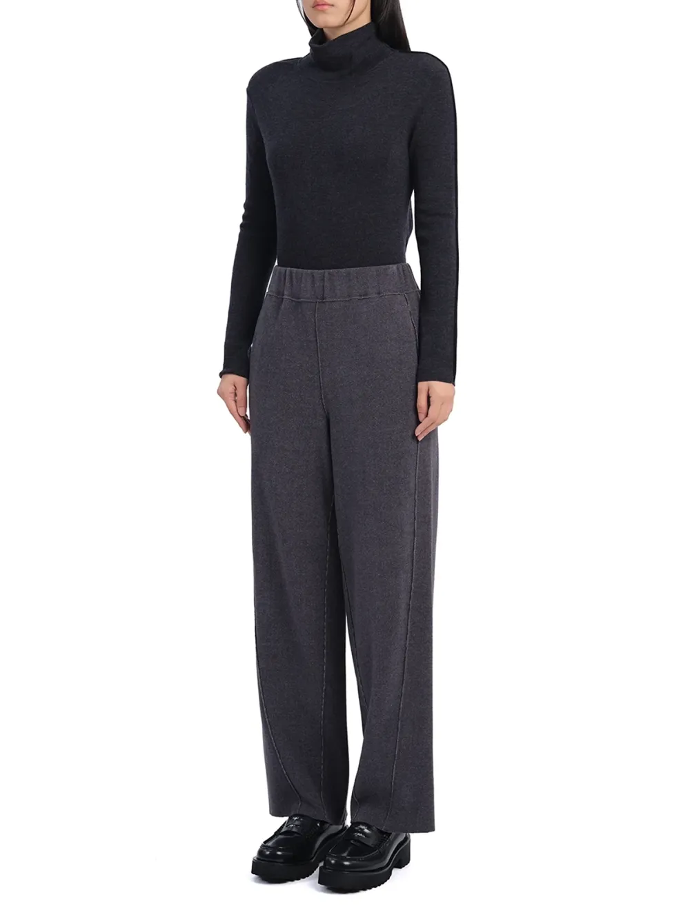 Basic Solid Turtle Neck Knit Top