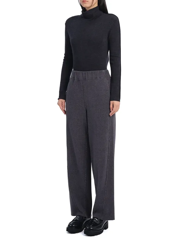 Basic Solid Turtle Neck Knit Top