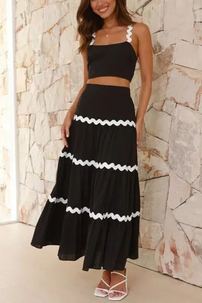 Contrast Cami Maxi Set