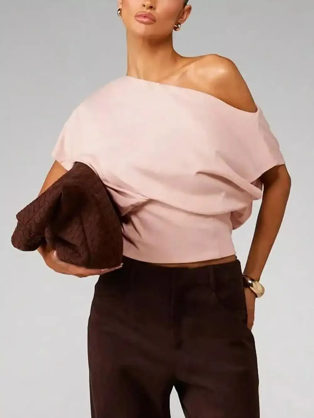 One-Shoulder Crop T-Shirt