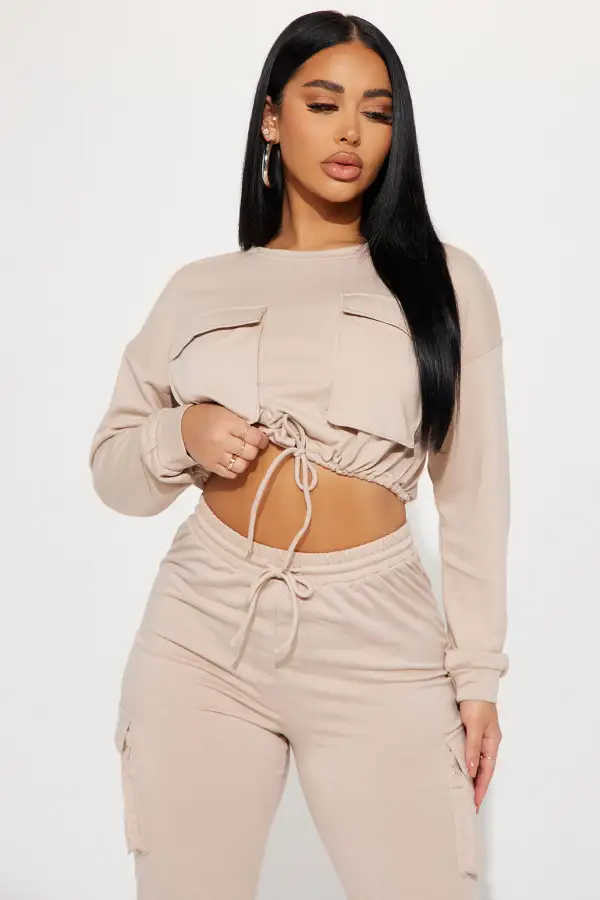 Finding Time Jogger Set  - Taupe