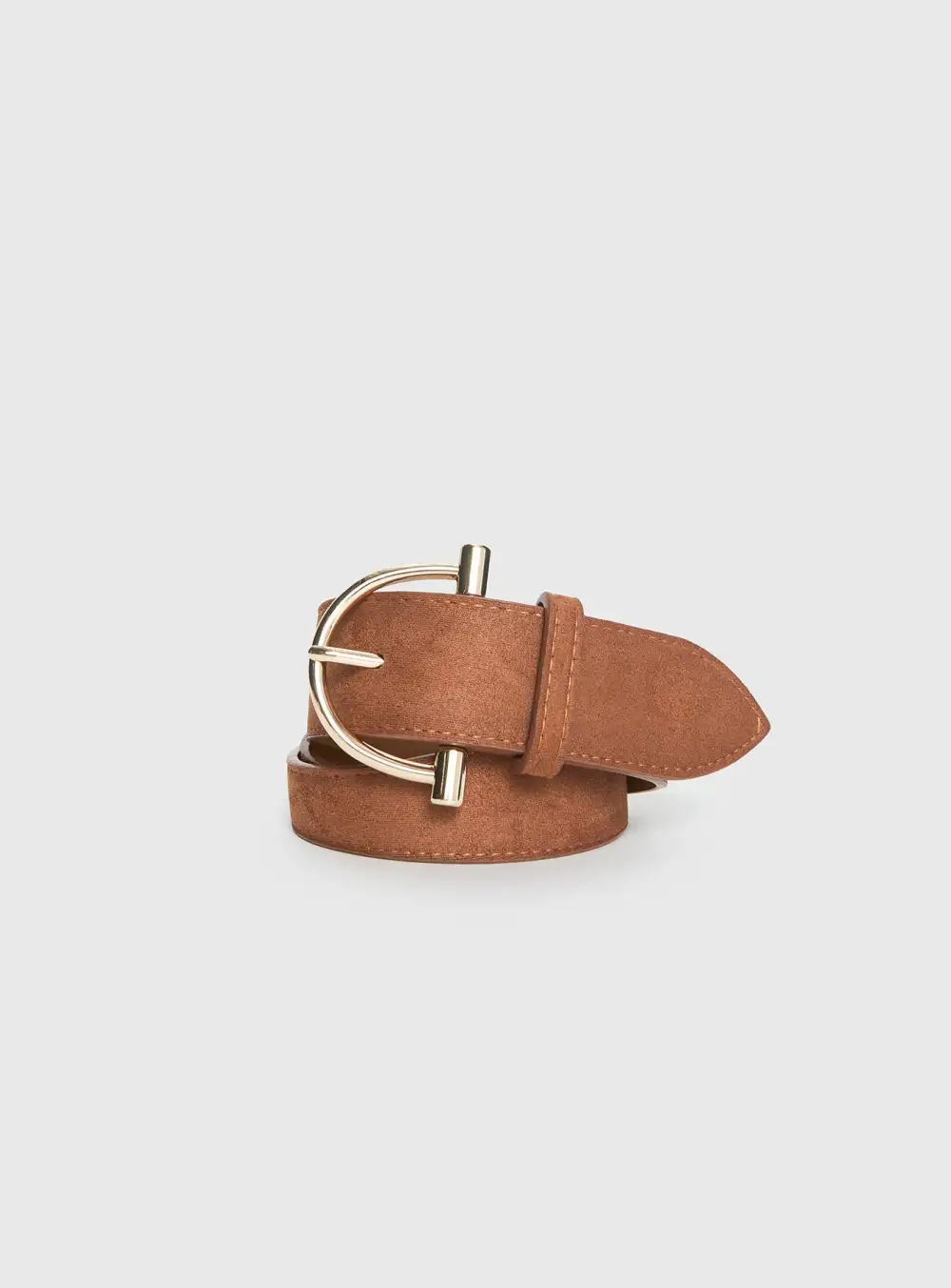 Refined Detail Buckle Faux Leather Belt