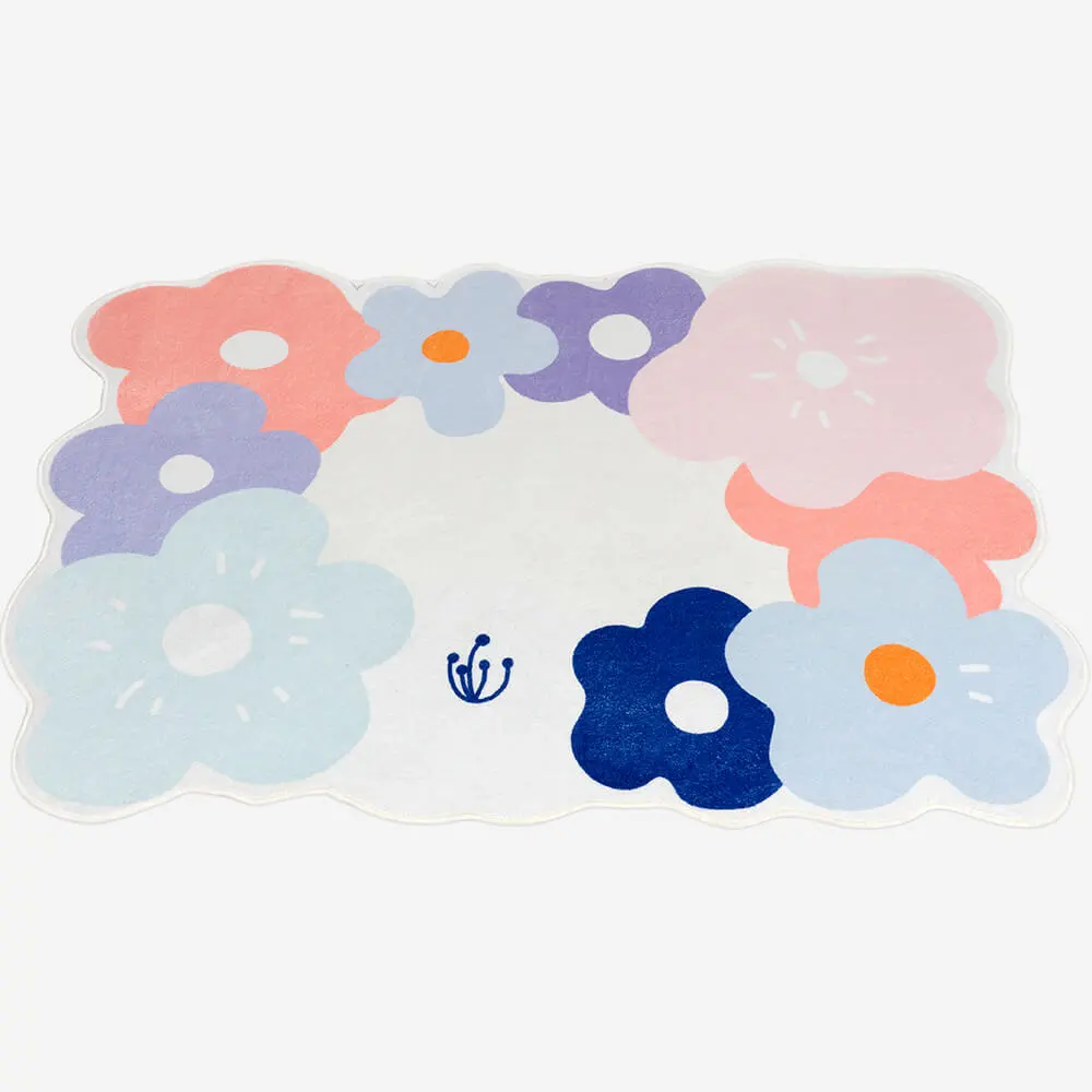 Flower Rug Tufted Pet Mat Pet Rug