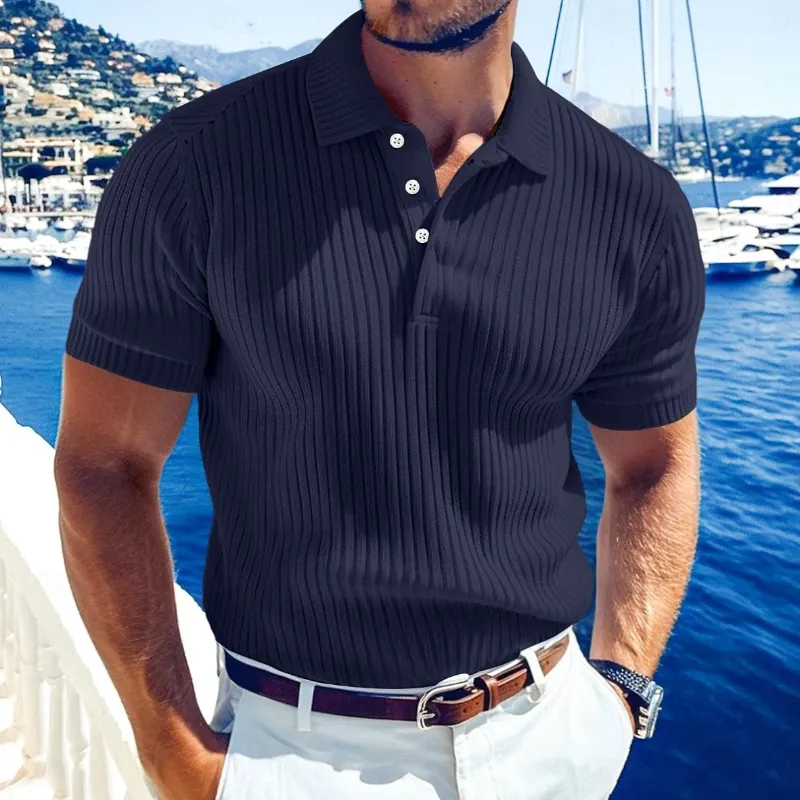 Soft Touch Short Sleeve Collared Knit Shirt