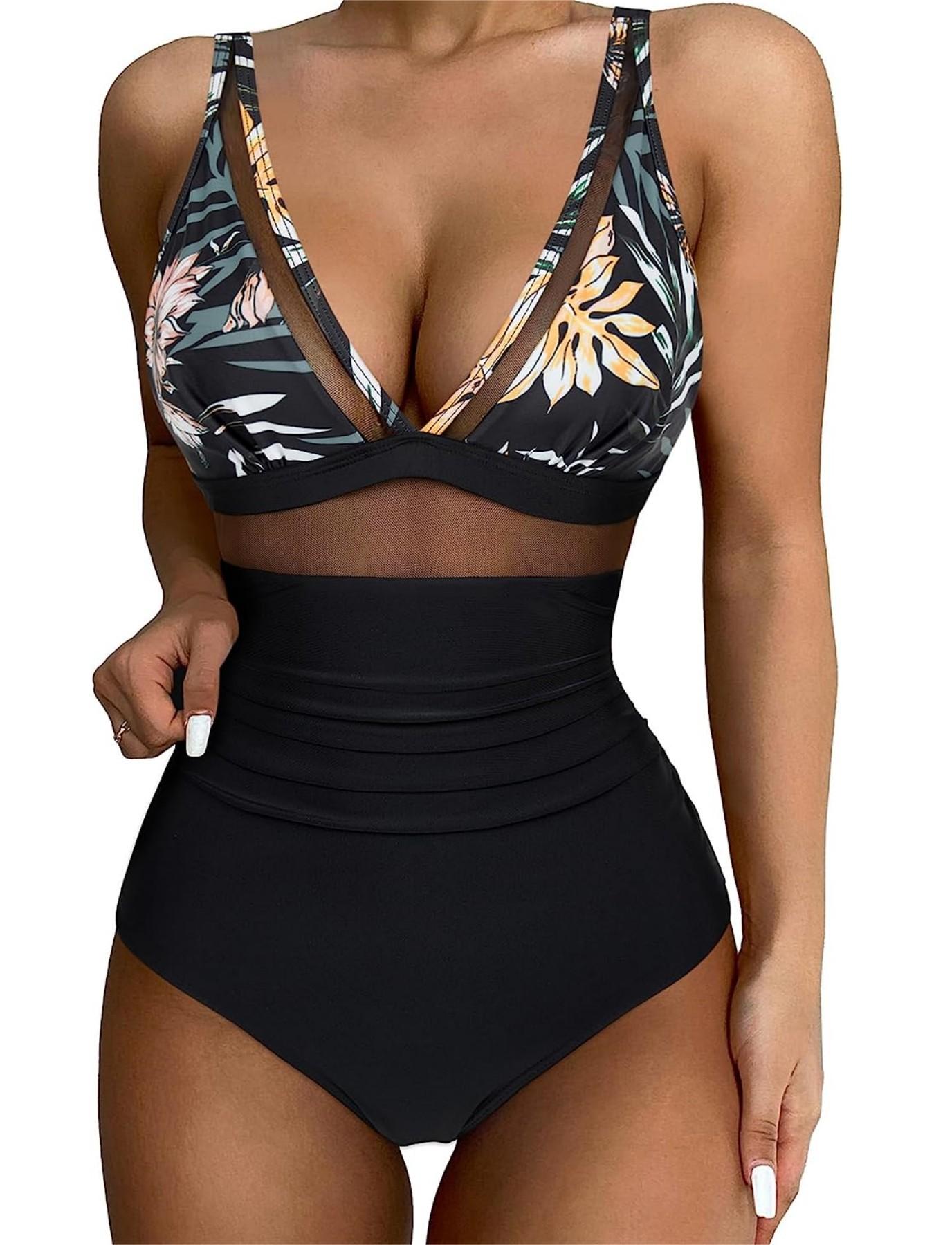 Women's one-piece backless bikini swimsuit