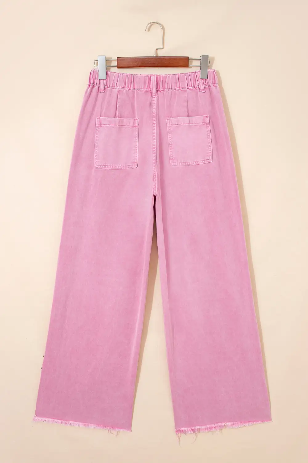 Beaded Side Detail Split Loose Jeans