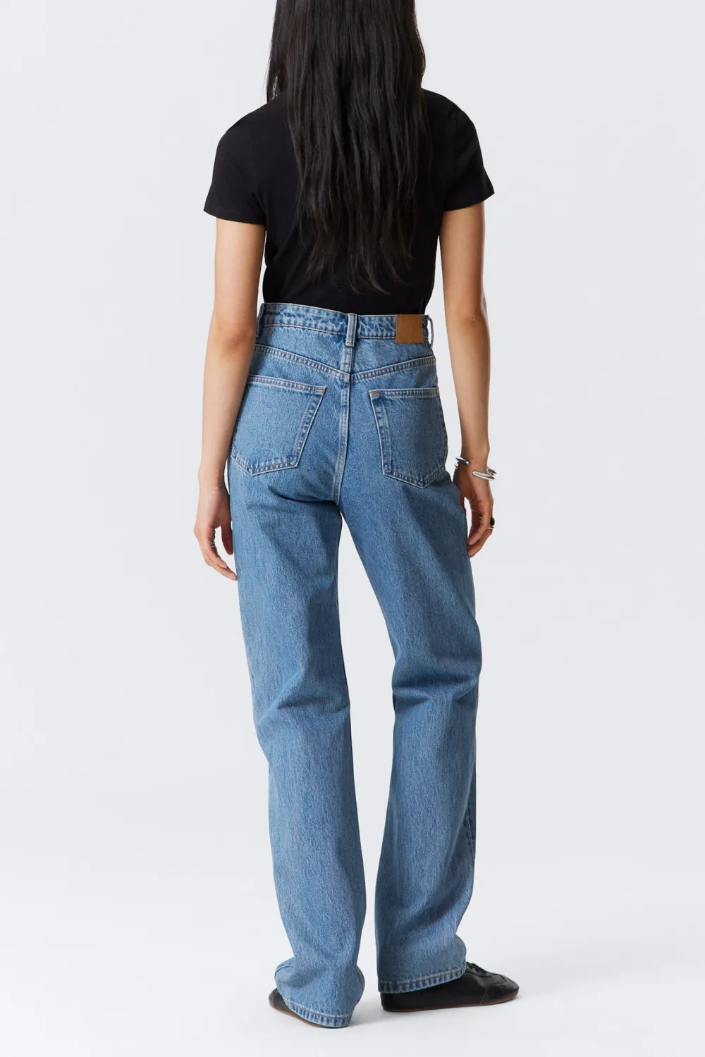 High Rise Jeans With Pockets