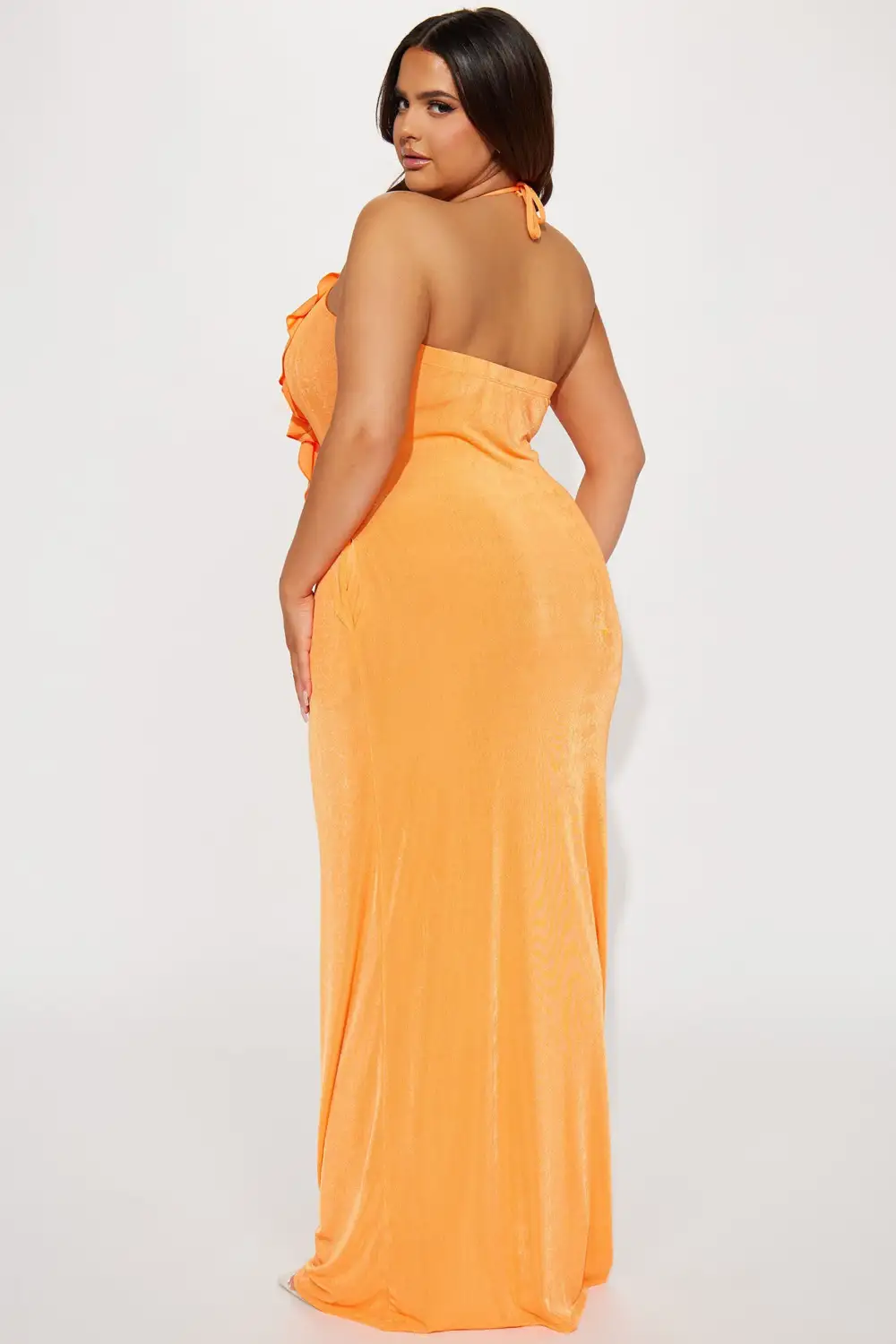 Cabo Slinky Maxi Dress - Orange