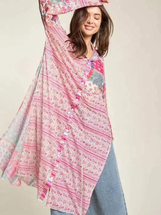 Walking on Sunshine and Pink Pathways Mesh Cover Up