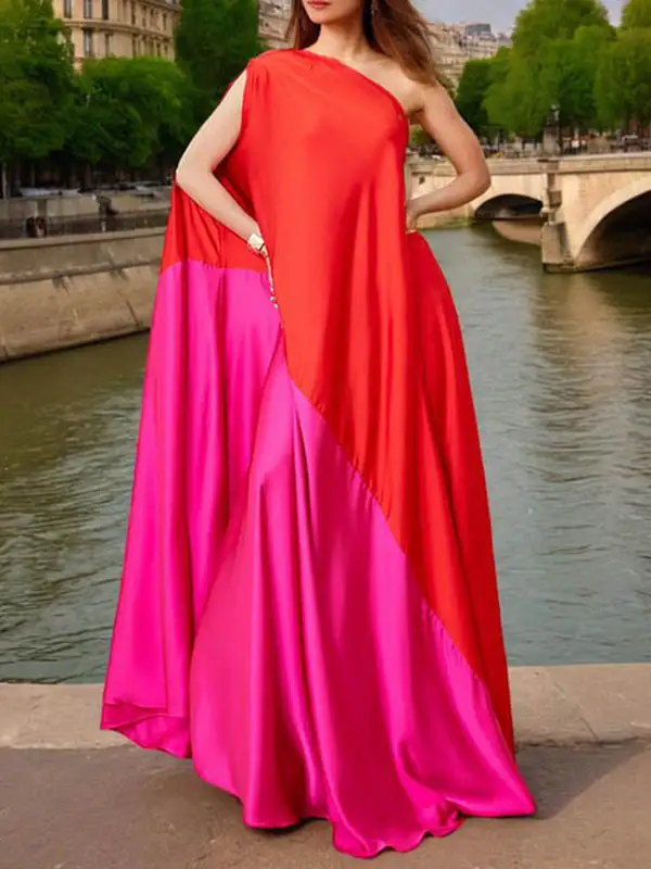 Shoulder Everyday Flowing Dress