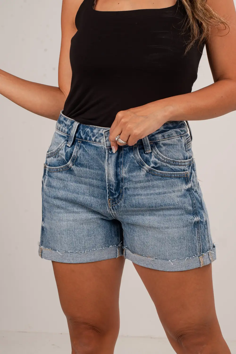 Utility High Rise Lace Pocketed Shorts