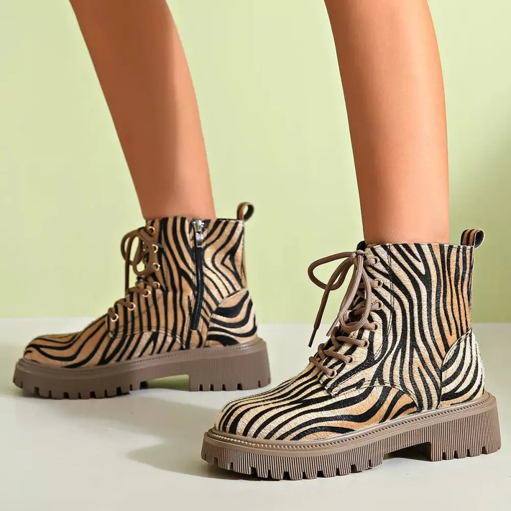 Animal Print Lace Shoes