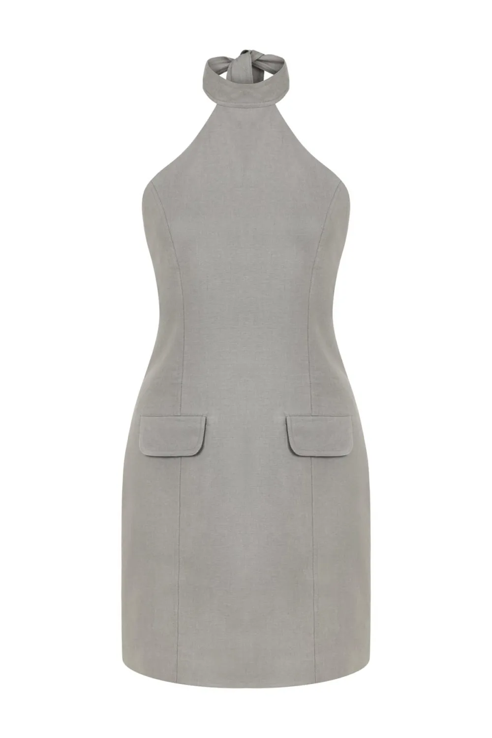 Halter Linen Mini Dress
