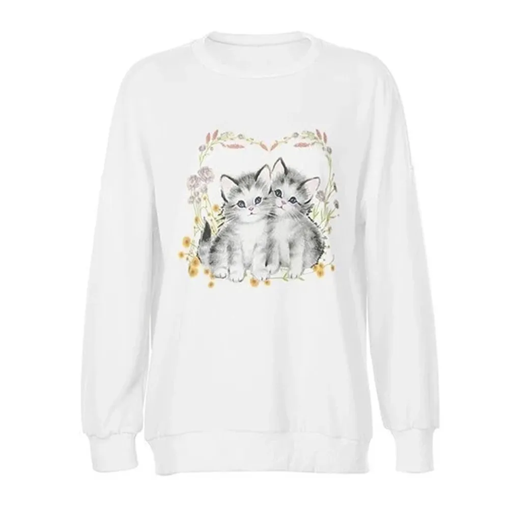 Flower Print Vintage Sweatshirt