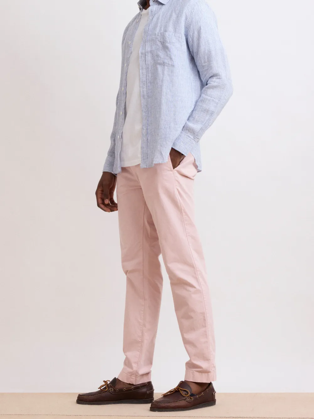 Men's Casual Style Faded Pink Pants