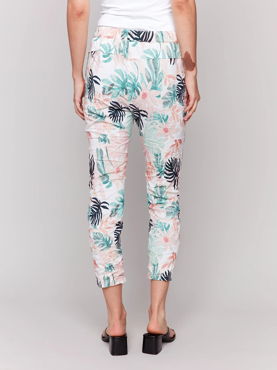 Slim Elastic Waist Casual Trousers