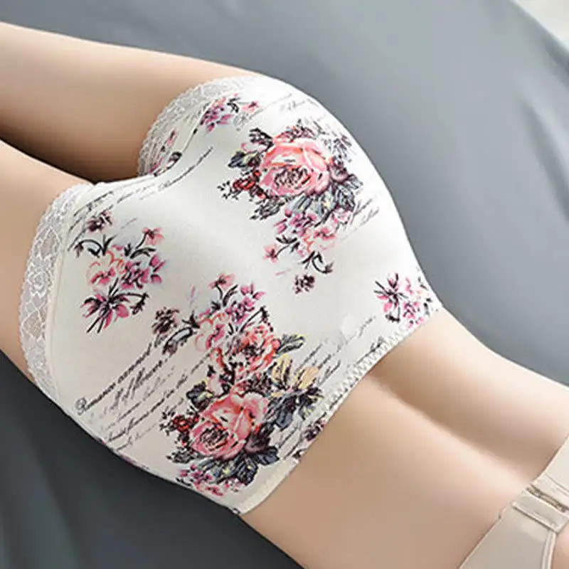 Plus Size Lace Trim Breathable Panty