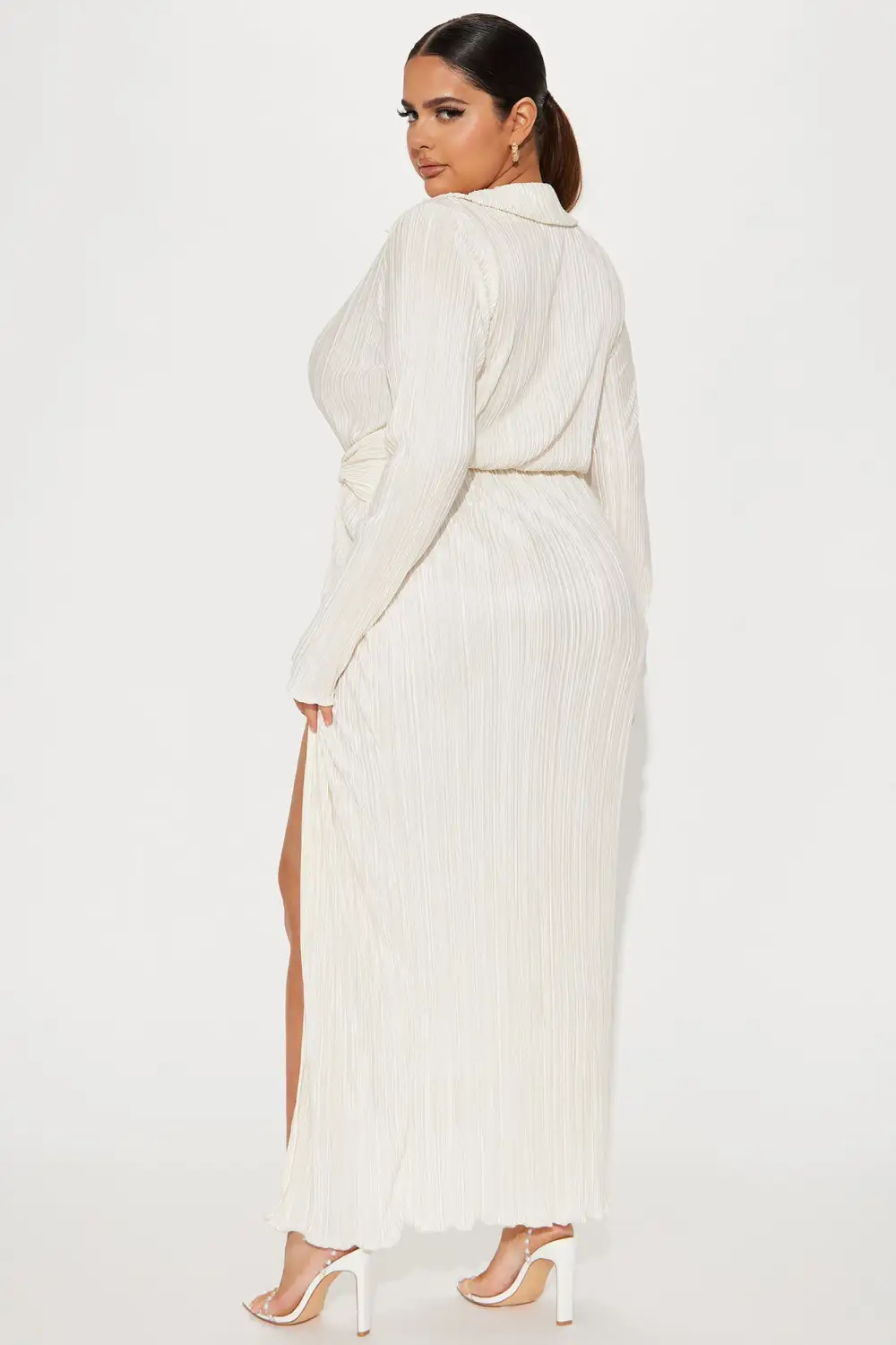 Capri Waters Plisse Maxi Dress - White