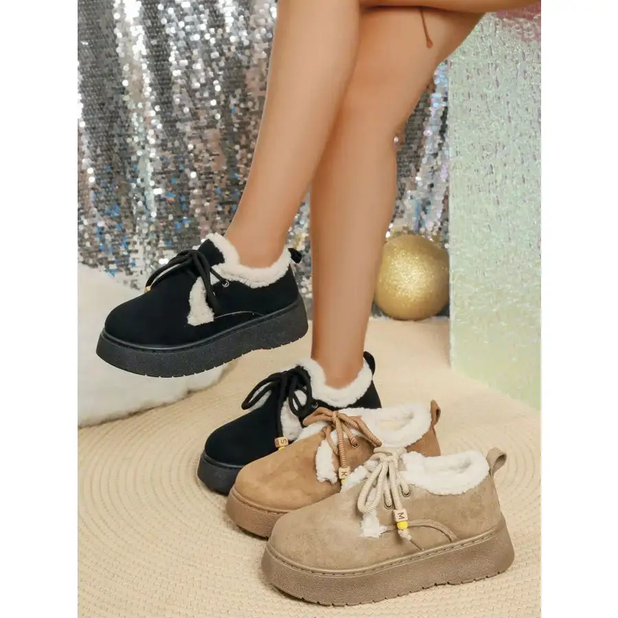 Round Toe Platform Boots