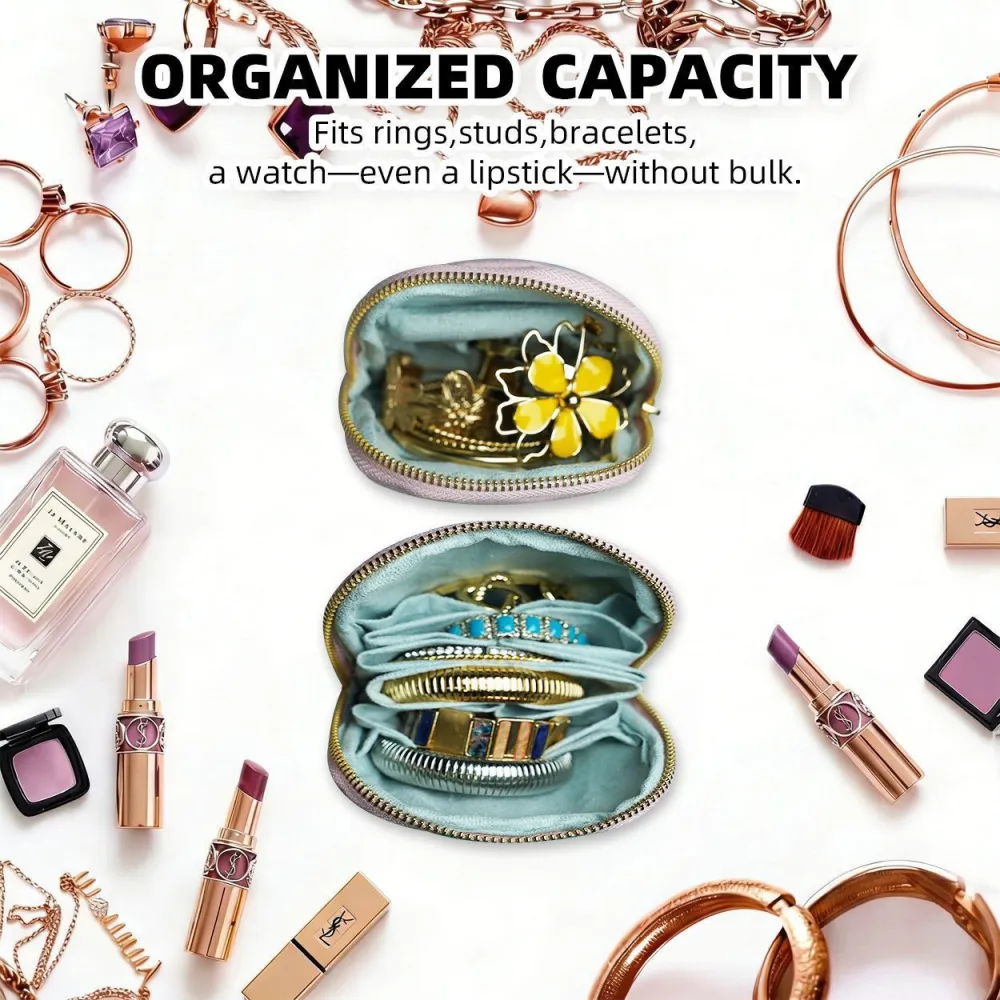 2-in-1 Detachable Magnetic Blue Jewelry Box Organizer with Lid & Double-Layer Pouch – Travel Storage for Necklaces, Crystal Bracelets, Rings, Earrings – Perfect for Wedding Prep, Bridesmaid Gifts, Gym Workouts, Meditation