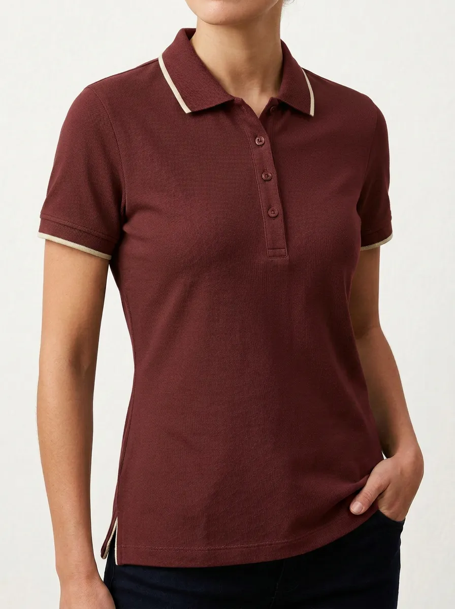 Women's Everyday Contrast-Trim Polo Shirt
