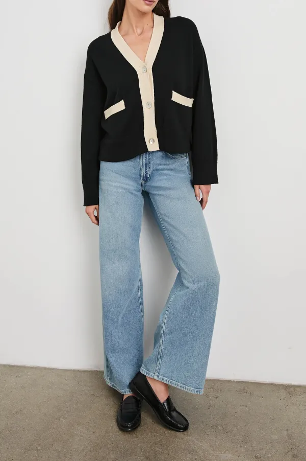 V-Neck Solid-Color Plush Warm Cardigan