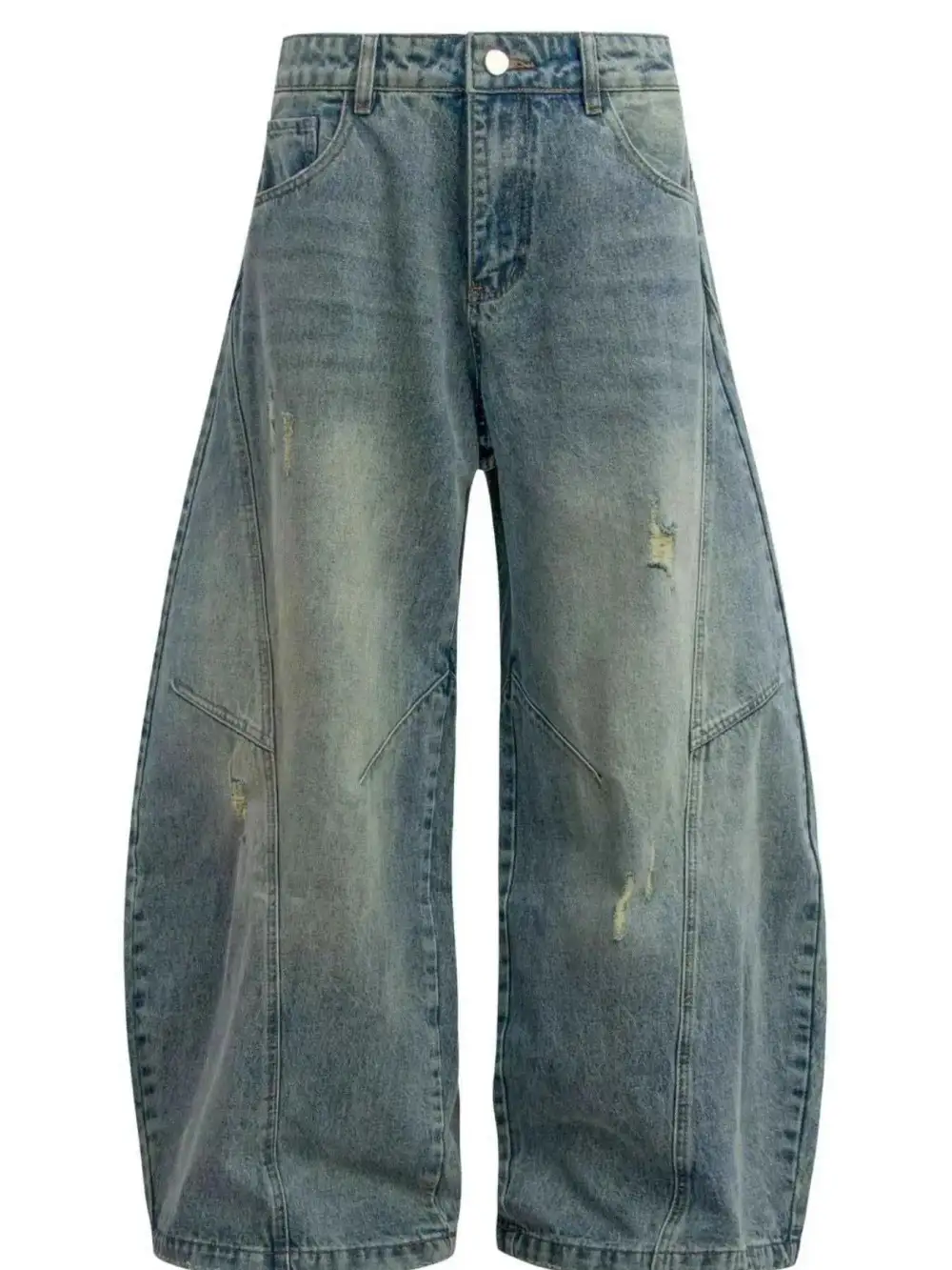 Distressed Wide Leg Baggy Jeans