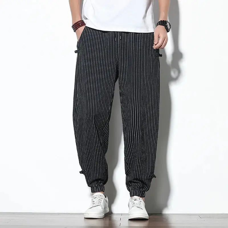 Men's Striped Tapered Jogger Pants