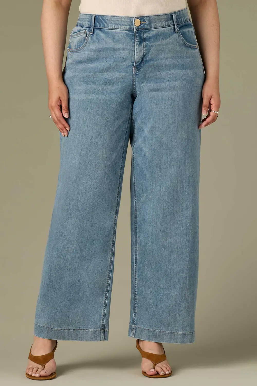 Everyday Plus Size High Rise Wide Leg Jeans