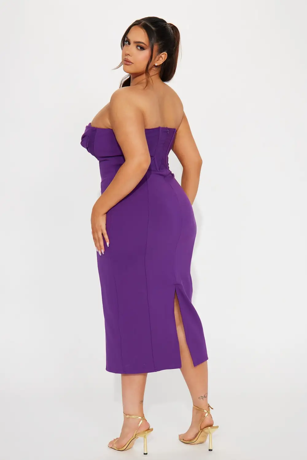 Girlfriend Material Midi Dress - Purple