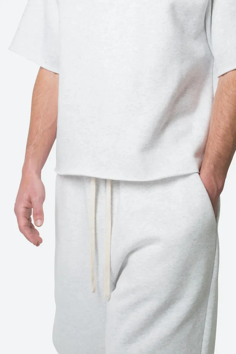 LIGHT GRAY FLEECE OVERSIZED POLO SHIRT