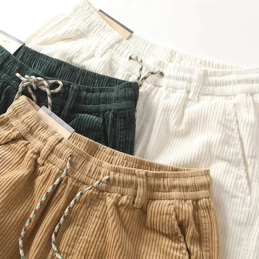 Men's Textured Corduroy Casual Shorts