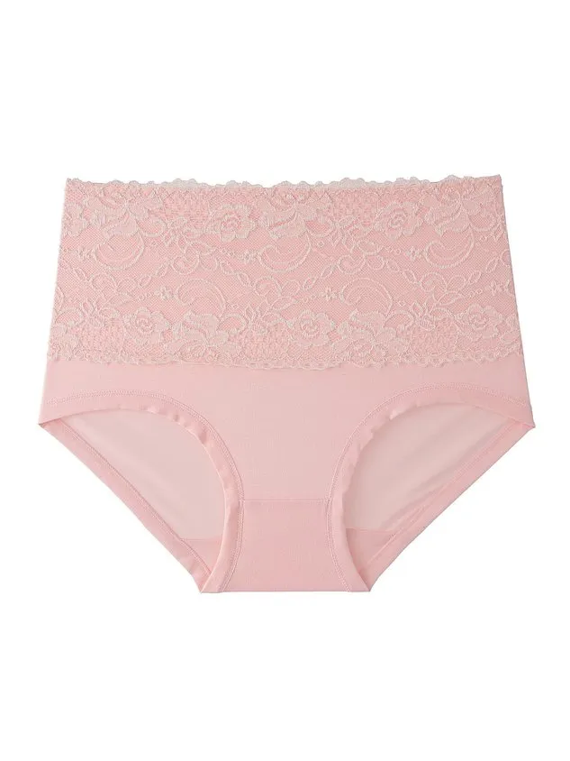 Comfortable Soft Lace High Waist Brief Plus Size