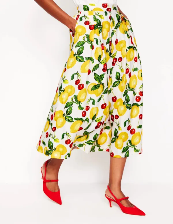 Verity Linen Midi Skirt