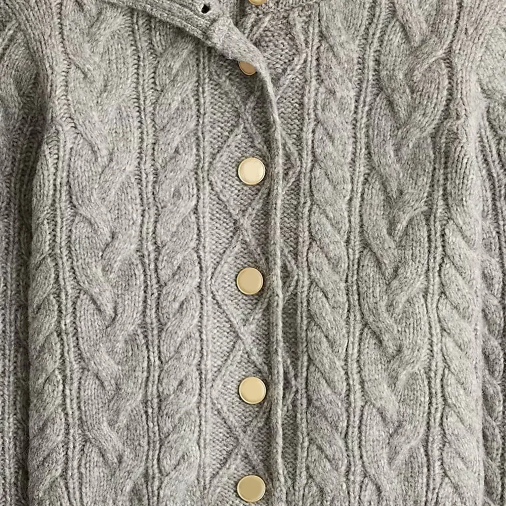 Cable-Knit Turtleneck Cardigans