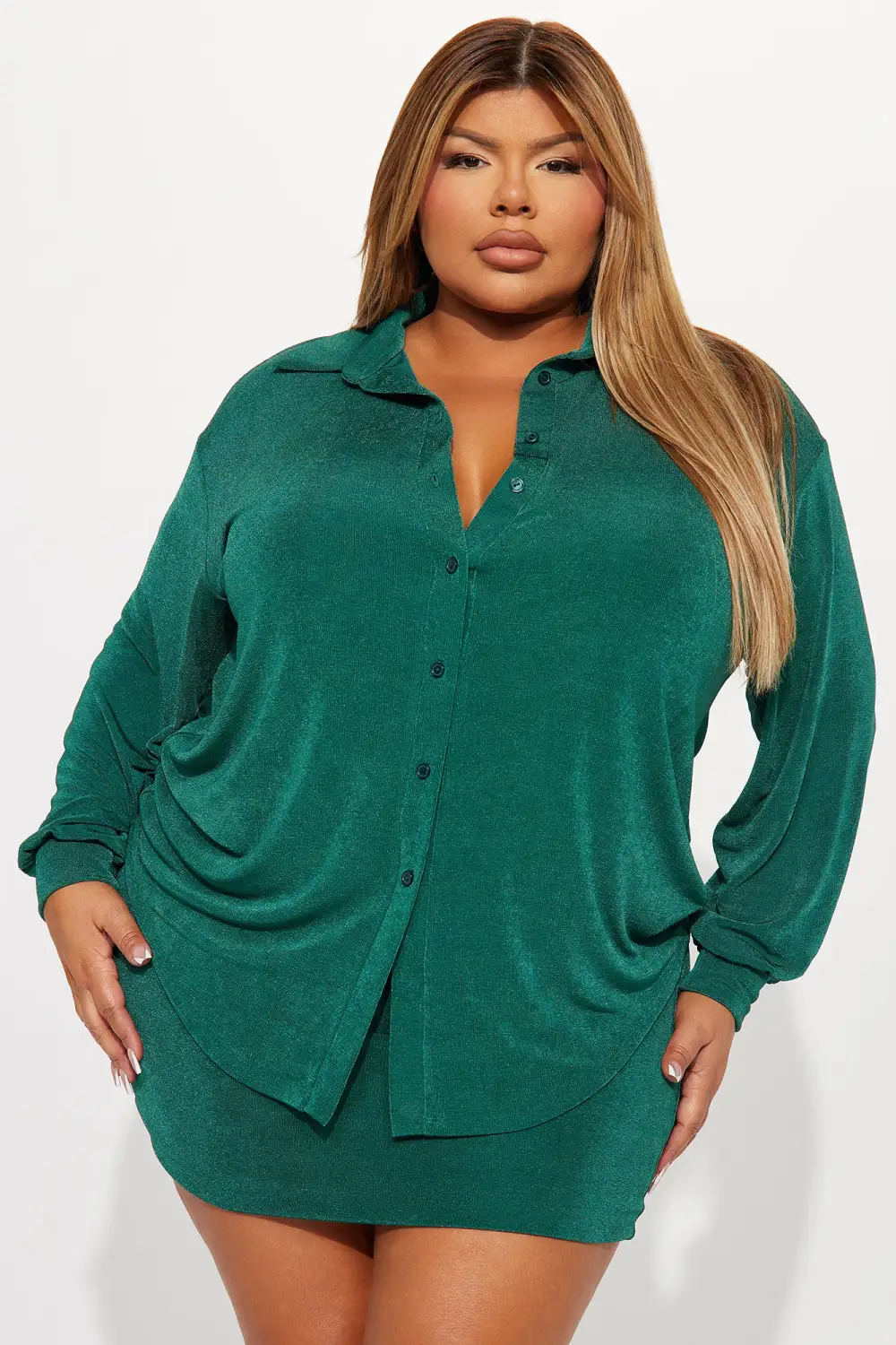 Give Me A Call Skirt Set - Hunter