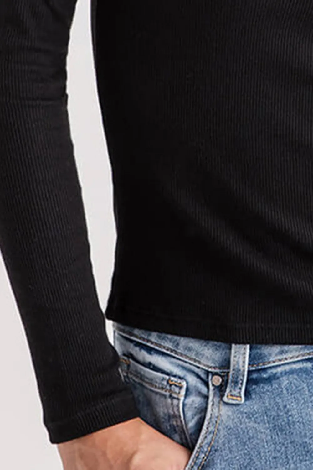 Z Supply Sirena Rib LS Tee - black