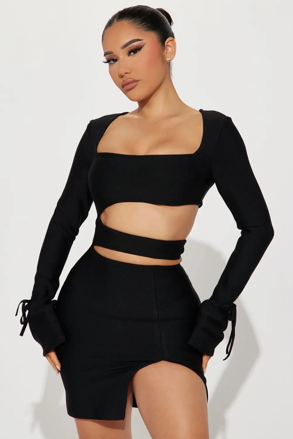 Aurelia Bandage Mini Dress - Black